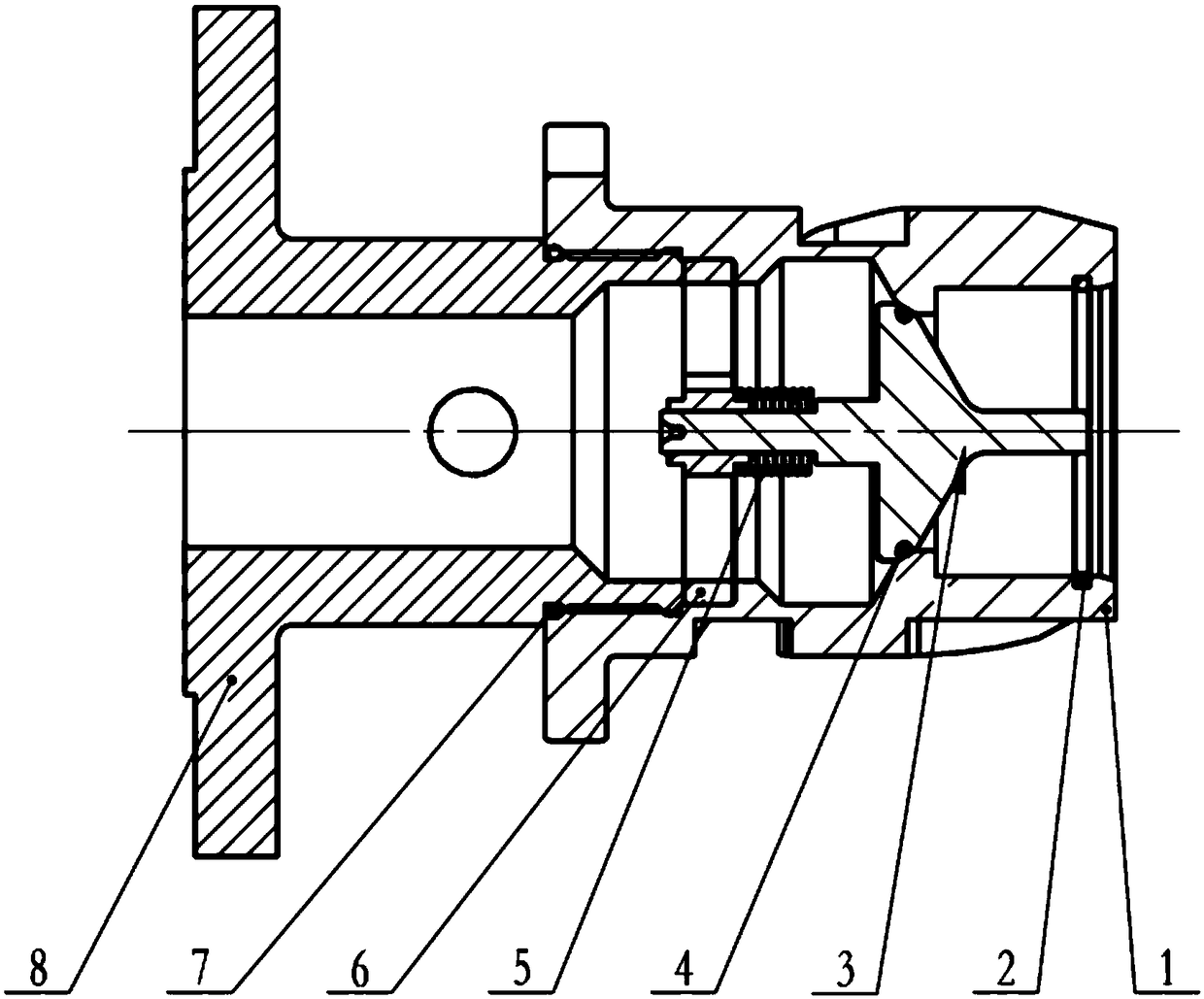 Liquefied hydrocarbon tank car loading and unloading safety quick coupling