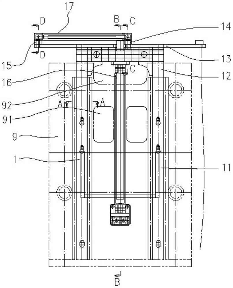 Rock sample lifting device and mounting structure thereof