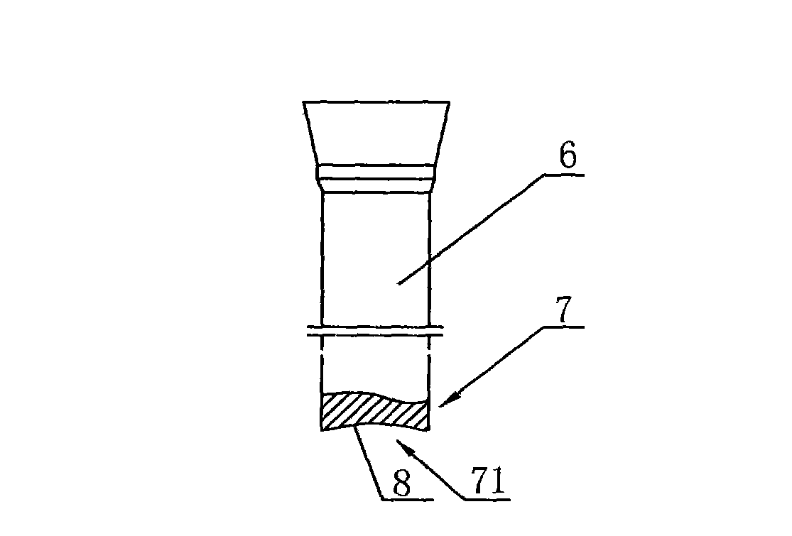 Pre-upset one-heating forming mold and pre-upset process