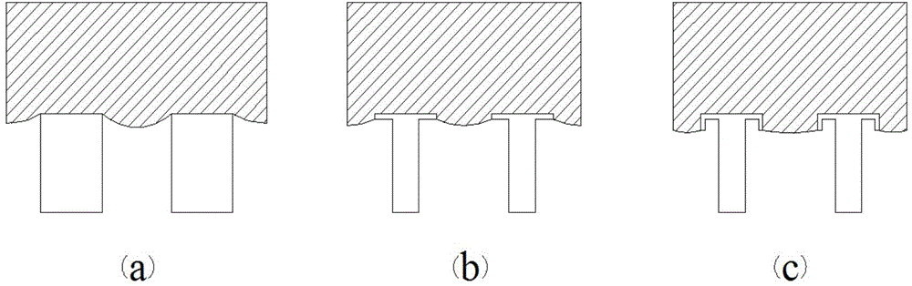 Preparing method of superhydrophobic concave angle T-shaped microcolumn structure