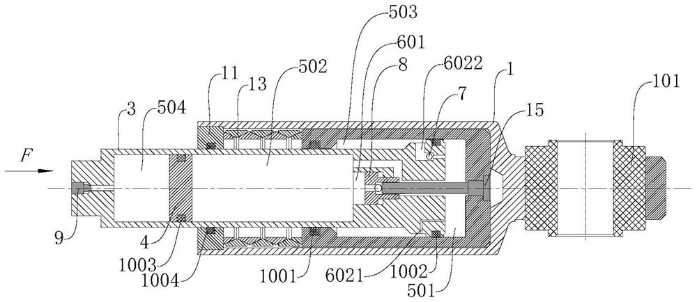 Vehicle end buffering and energy absorbing device