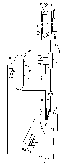 Device for generating electricity from waste heat of raw coke oven gas