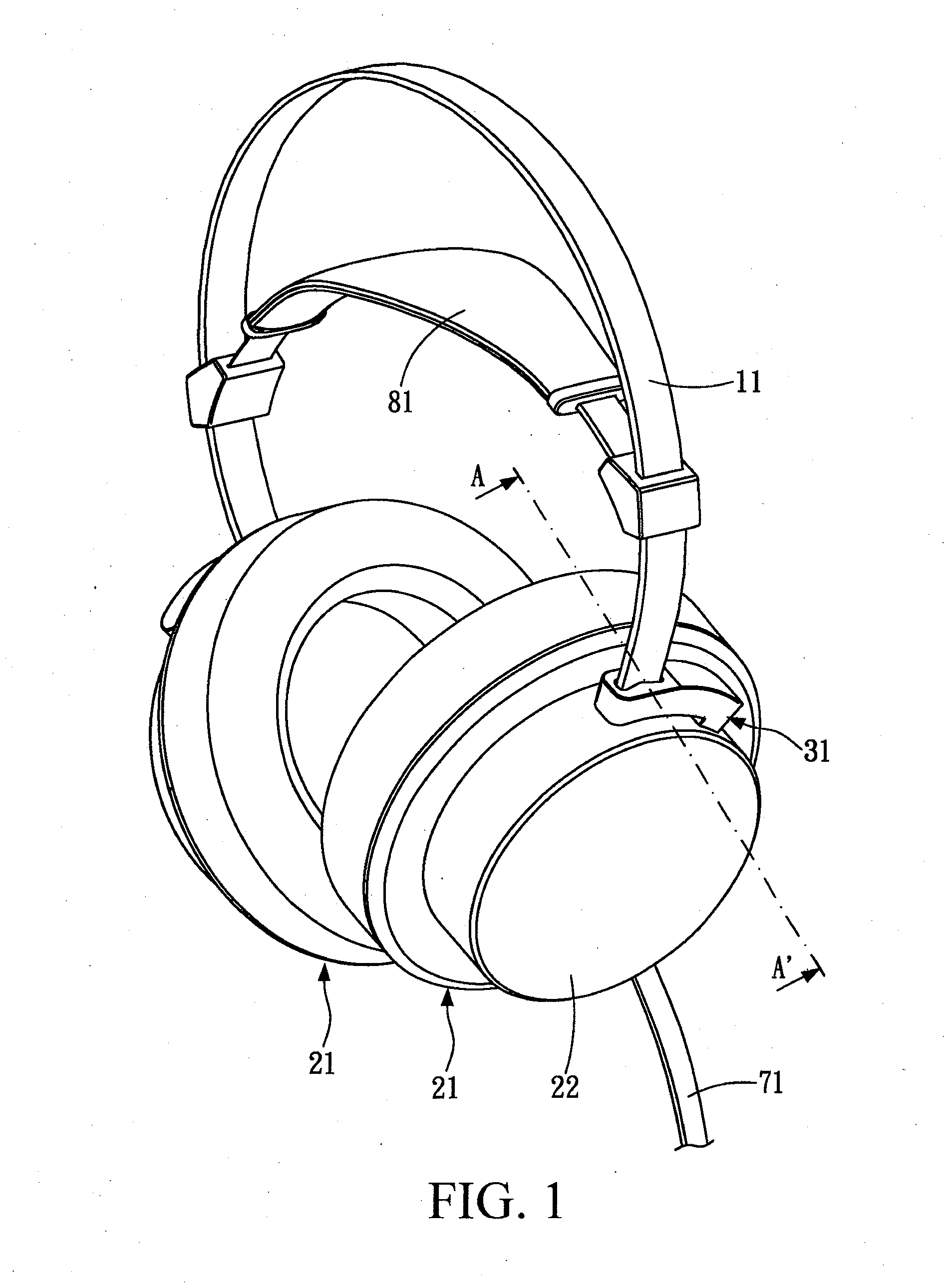 Earphone single-shaft structure