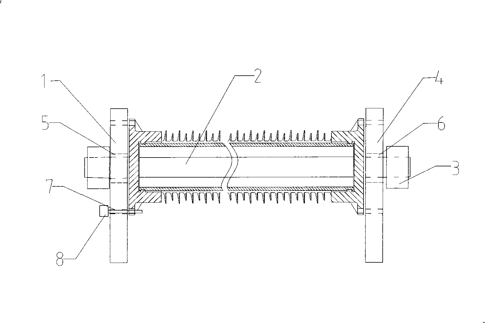 Concentricity jig of flange mounting hole