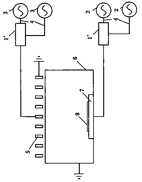 Inductance coupling plasma processing chamber of automatic frequency tuning source and bias radio frequency power source