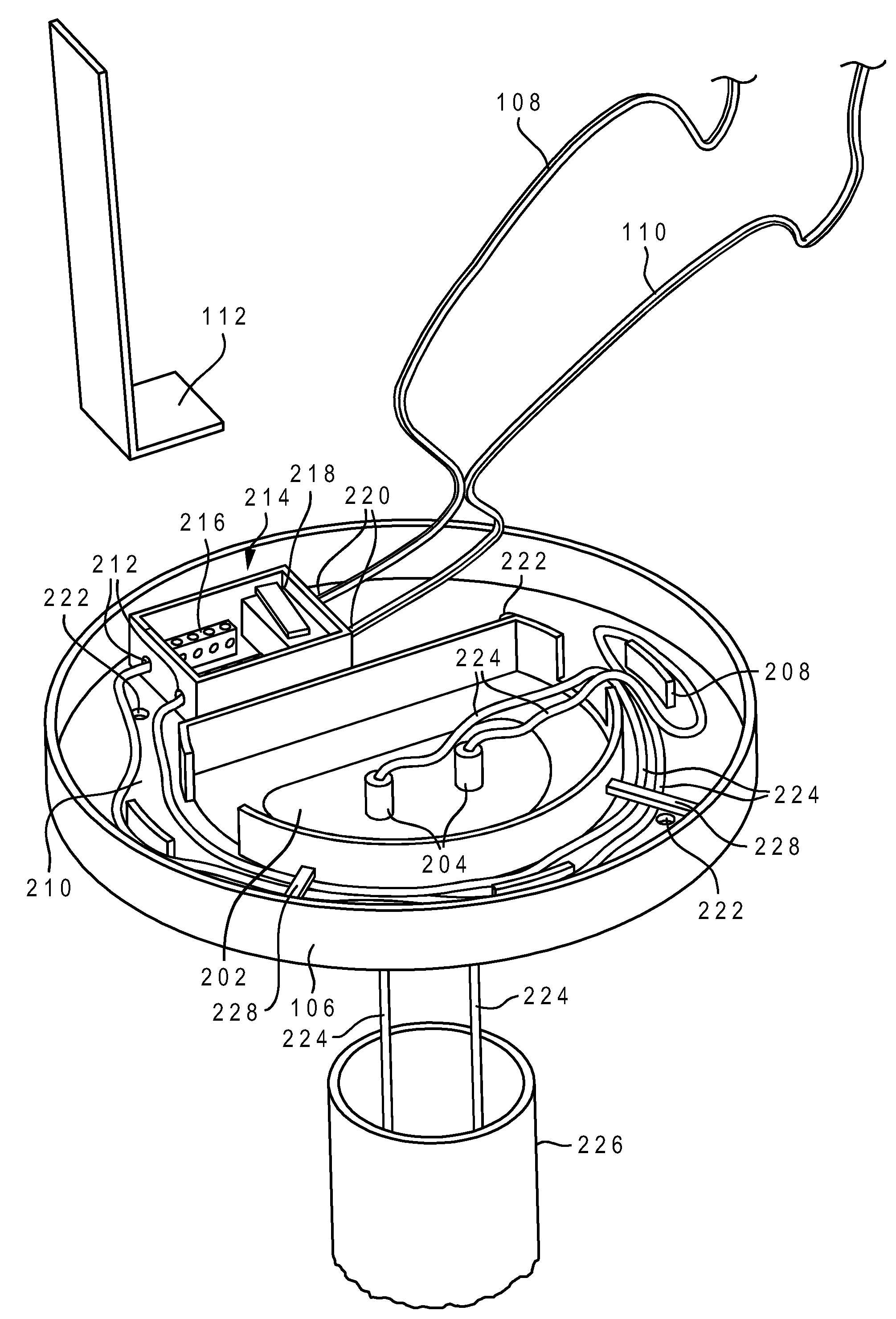 Break away base for electrical device