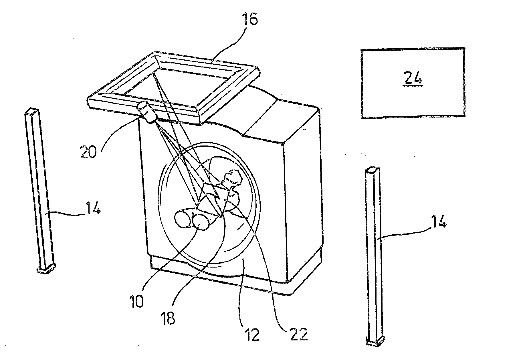 Apparatus and method for marking an irradiation field on the surface of a patient's body