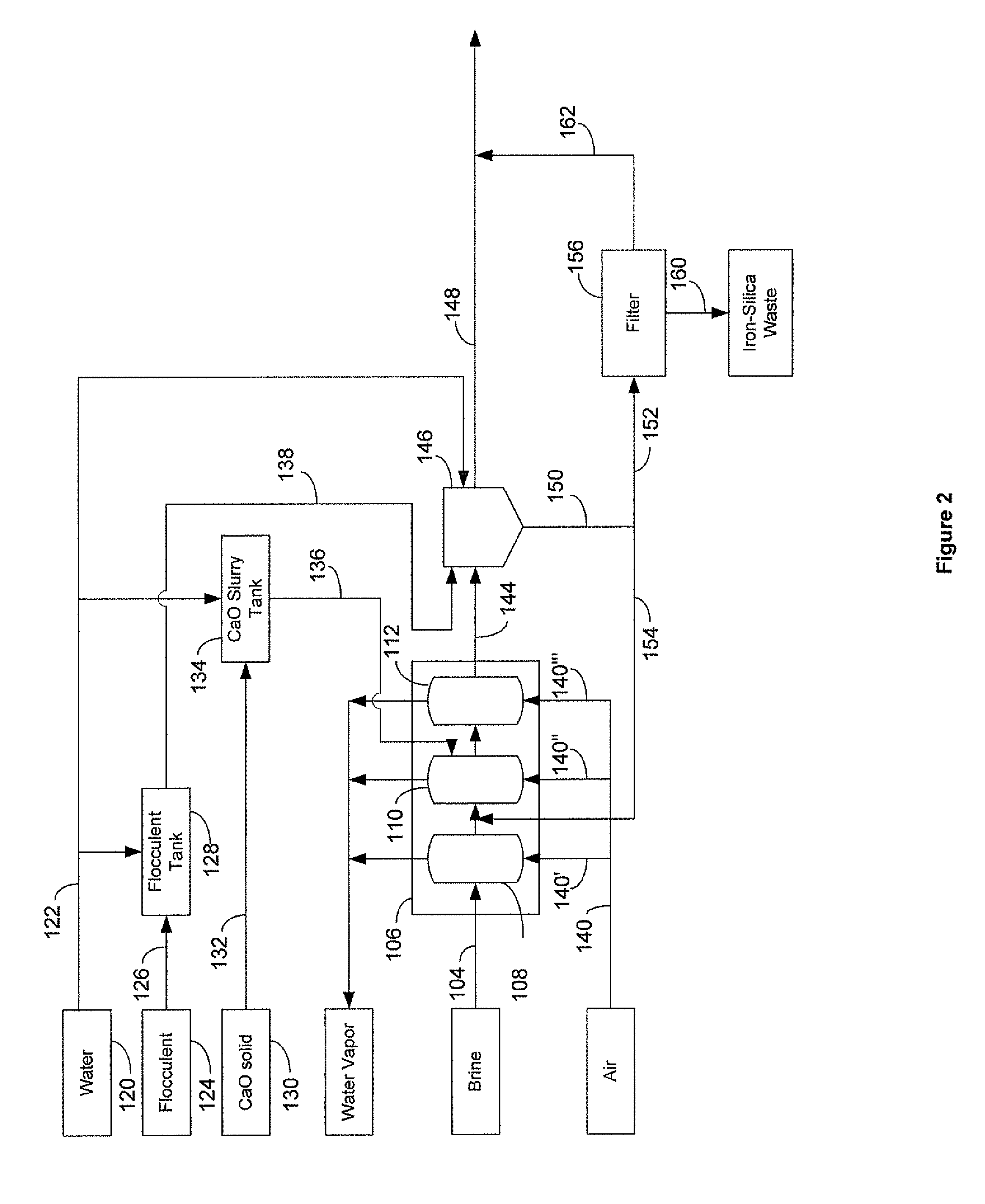 Selective removal of silica from silica containing brines