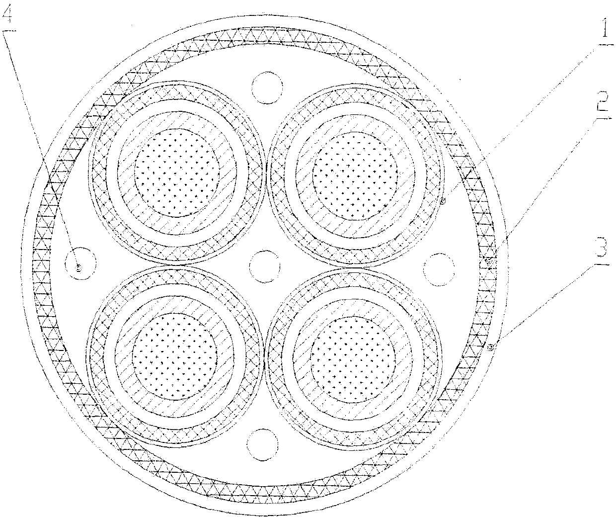 Ultra-large capacitor, high reliability and high temperature resistance measurement and control cable