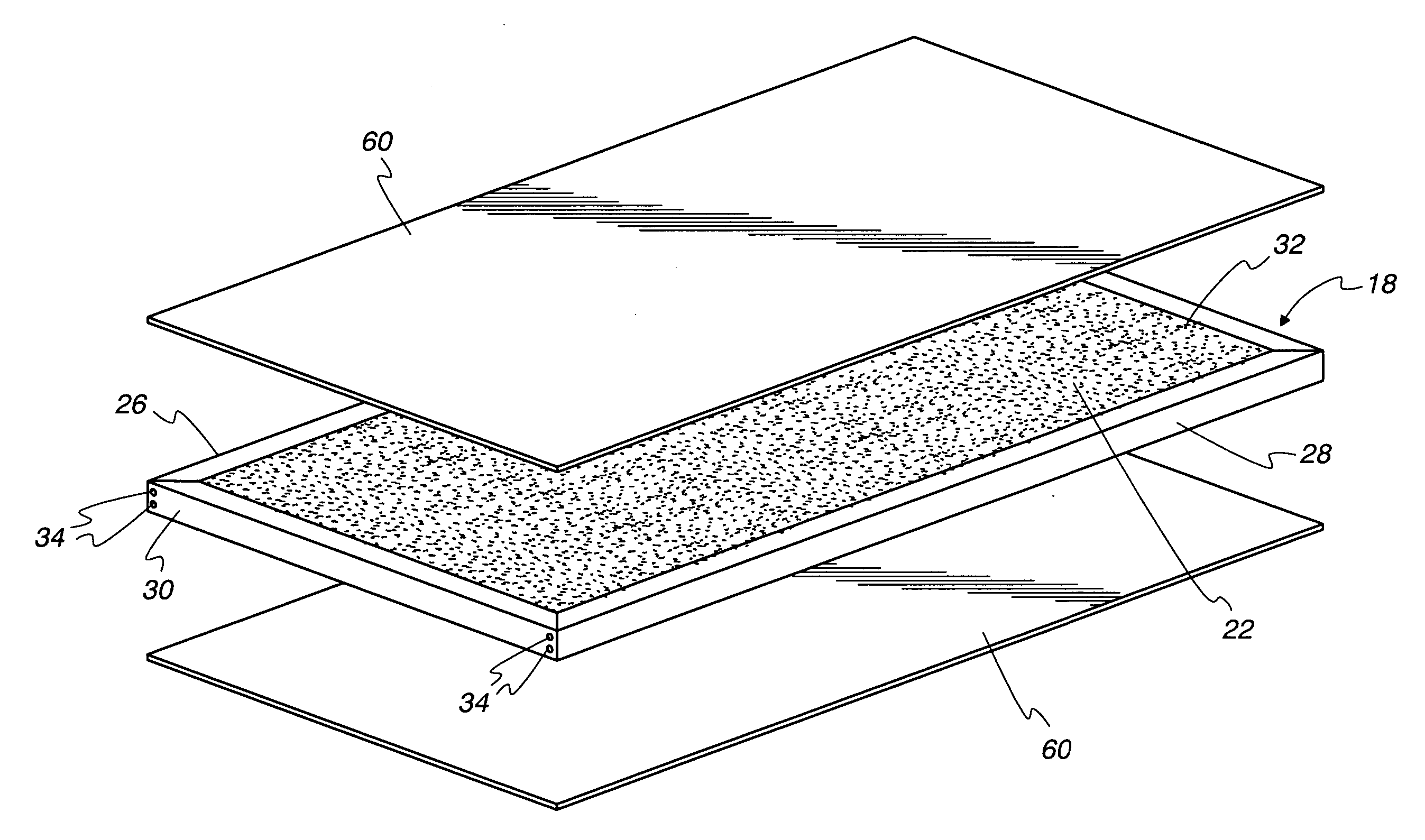 Composite door, door core and method of manufacture