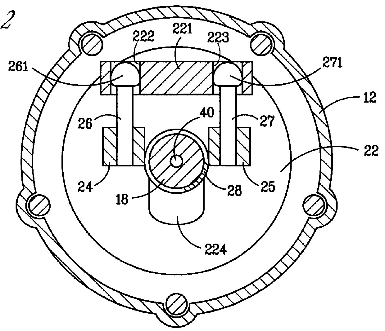 Pressure pulsations reducing compressor