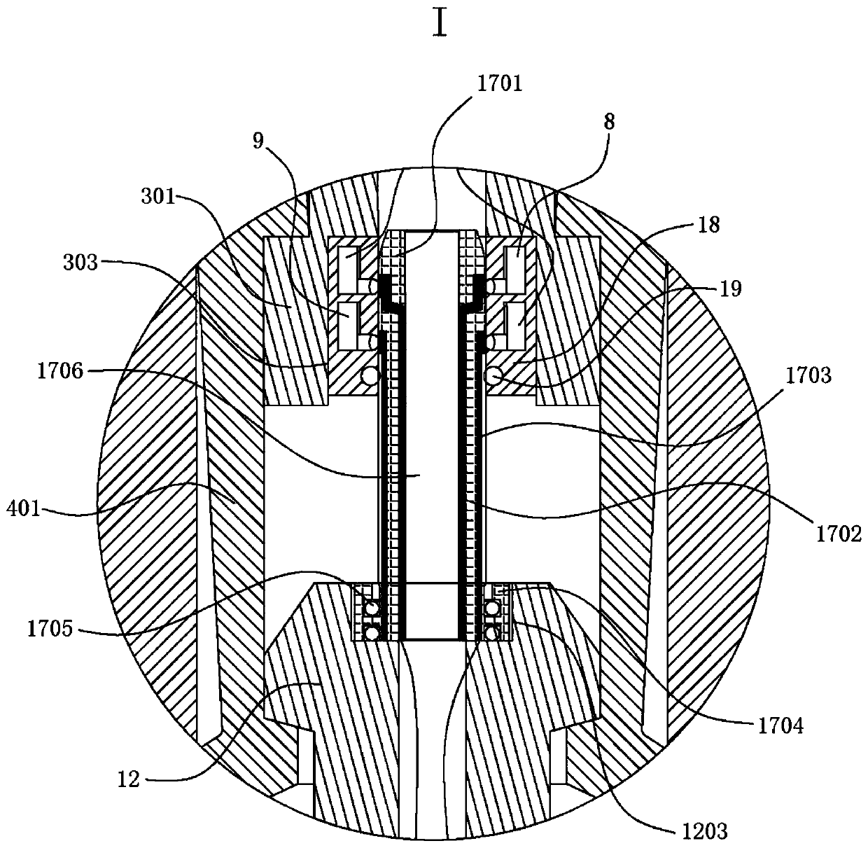 Electric connection structure of ultrasonic main shaft