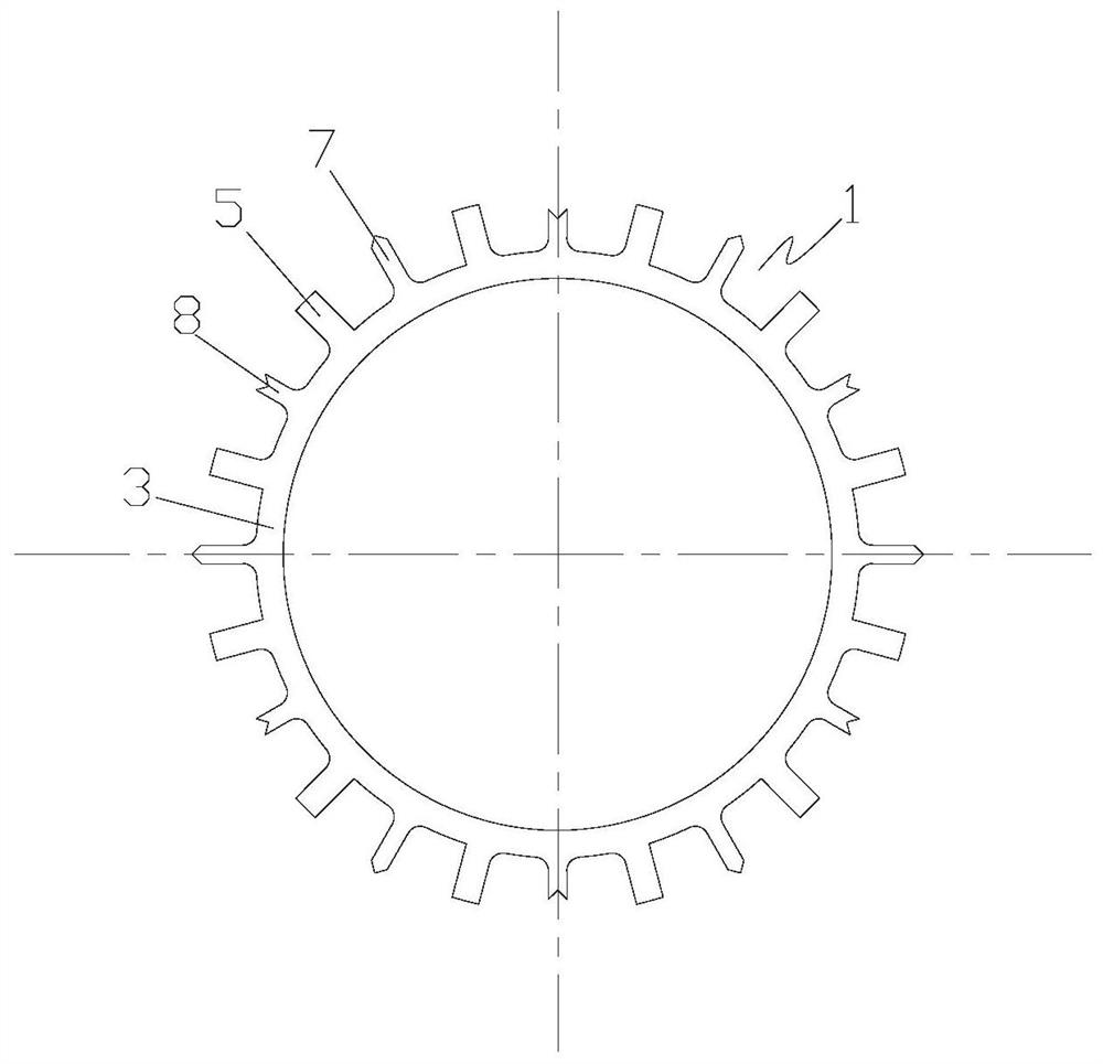 Stator punching sheet, stator core, motor stator and motor