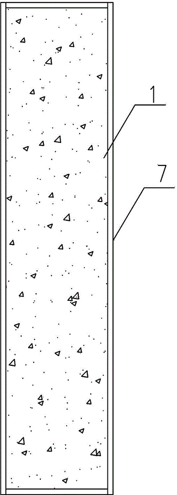 Multi-cavity concrete-filled steel tubular wall with internal pre-machined semi-continuous reinforcement cage and construction method