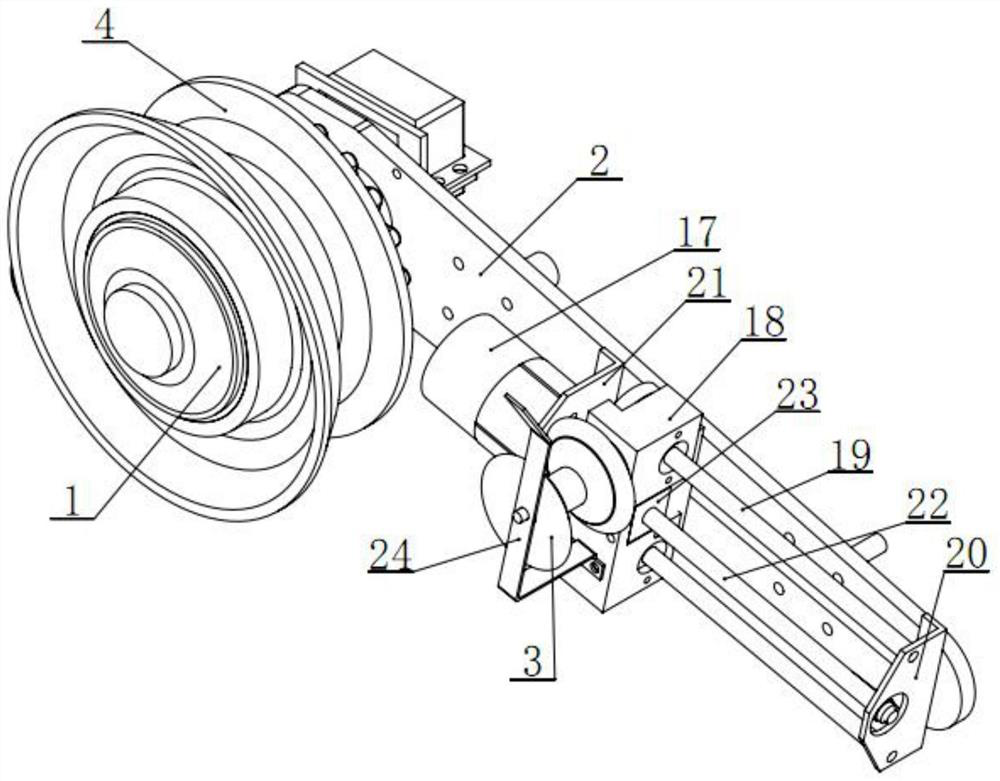 Walking claw with shockproof hammer accommodating function