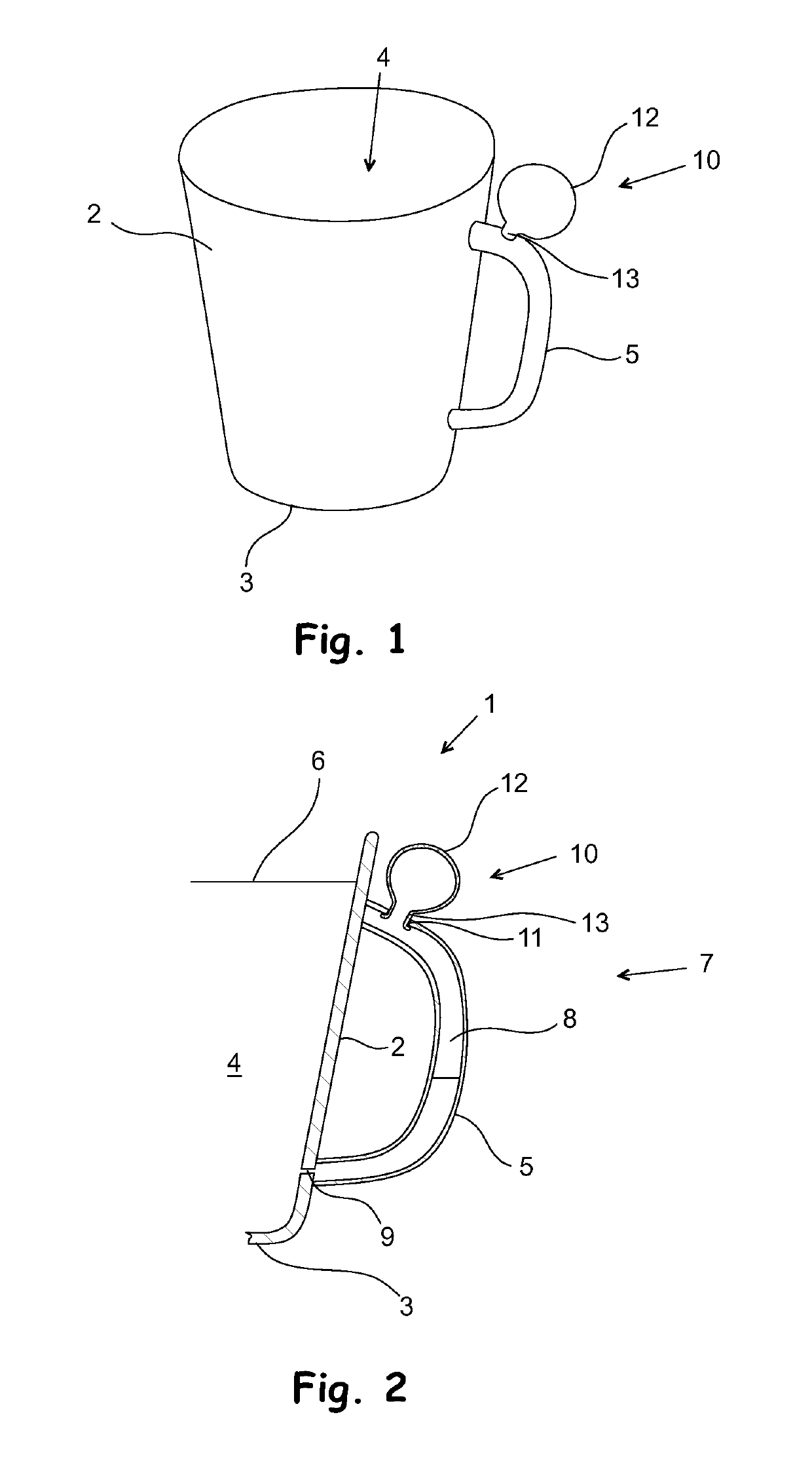 Mug with a hollow pumping piece