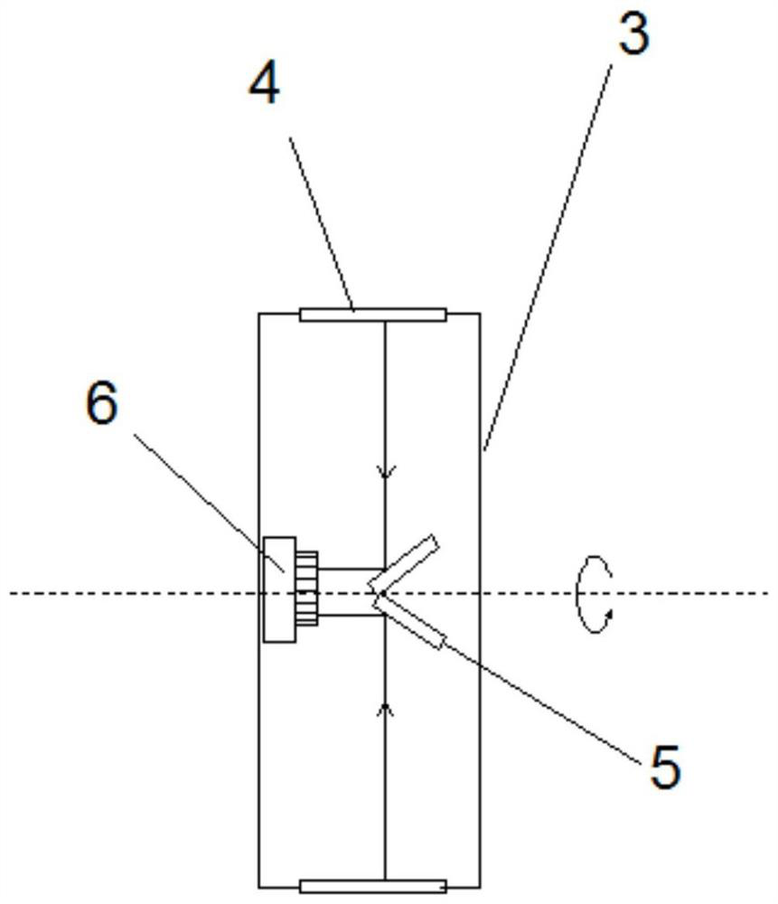 A three-dimensional acquisition device for the inner wall of a pipeline