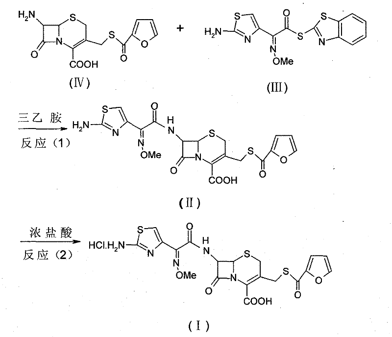 Preparation method of hydrochloric acid ceftiofur