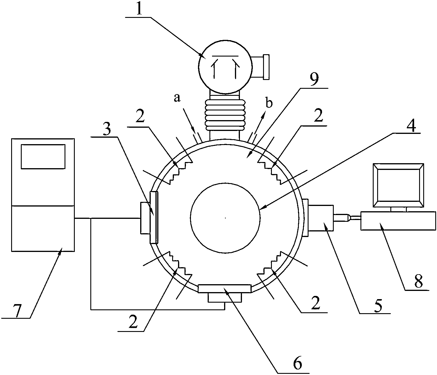 Device and method for preparing hard carbide ceramic coating based on composite treatment of large-area high-current pulsed electron beam