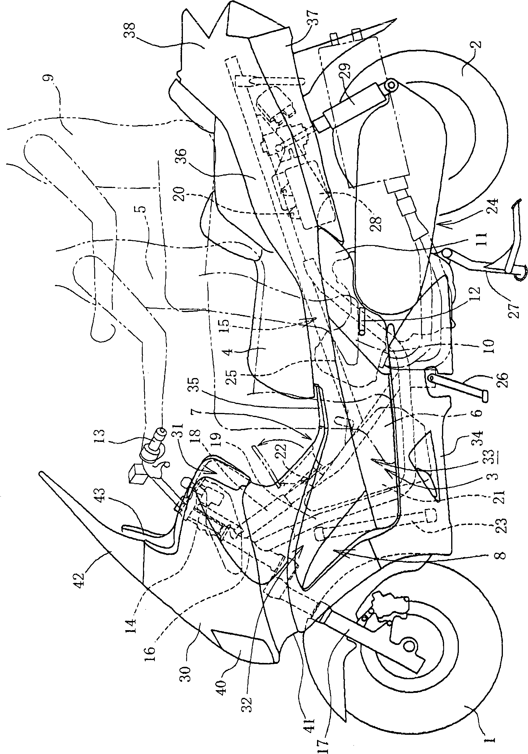 Floor structure of scooter type vehicle