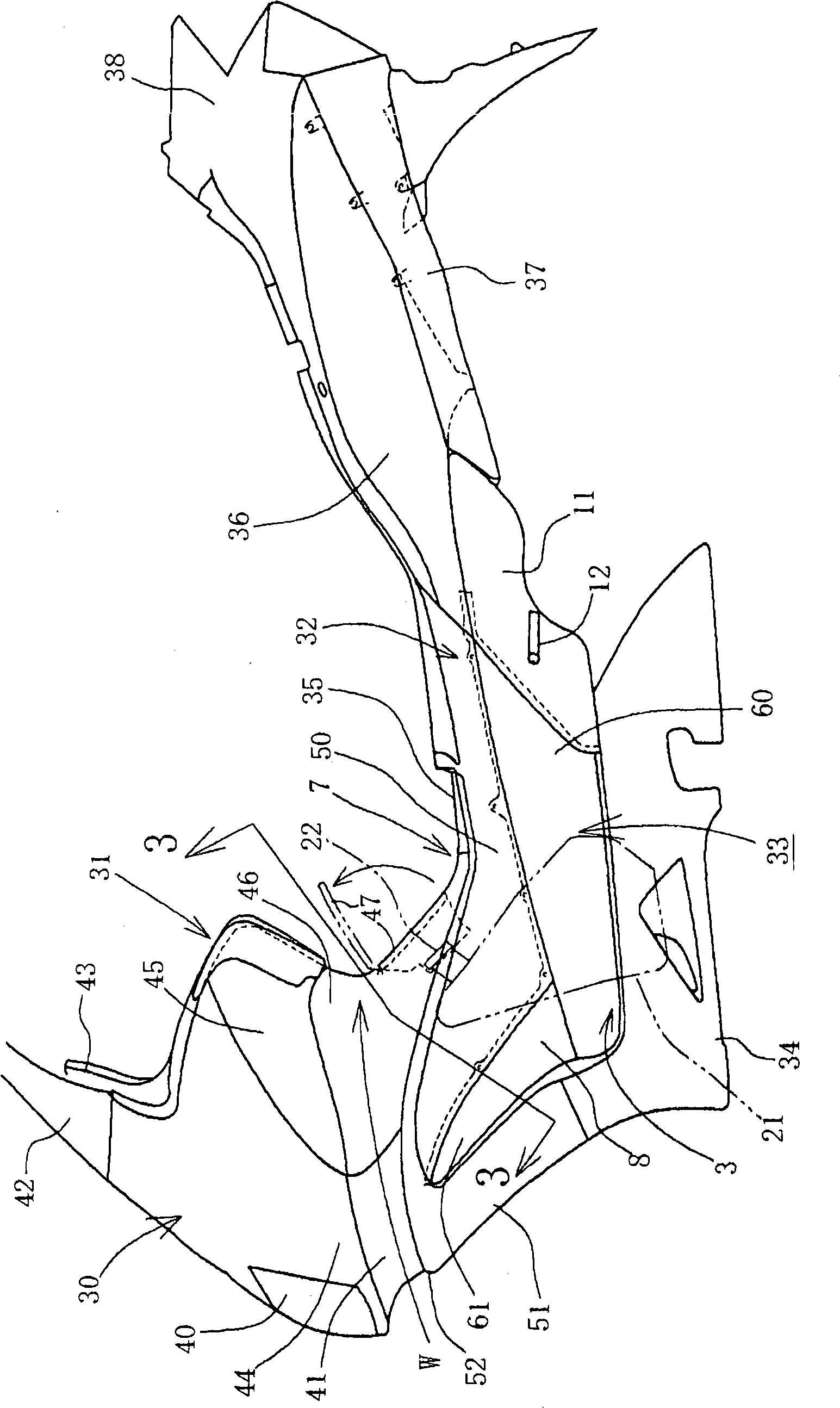 Floor structure of scooter type vehicle