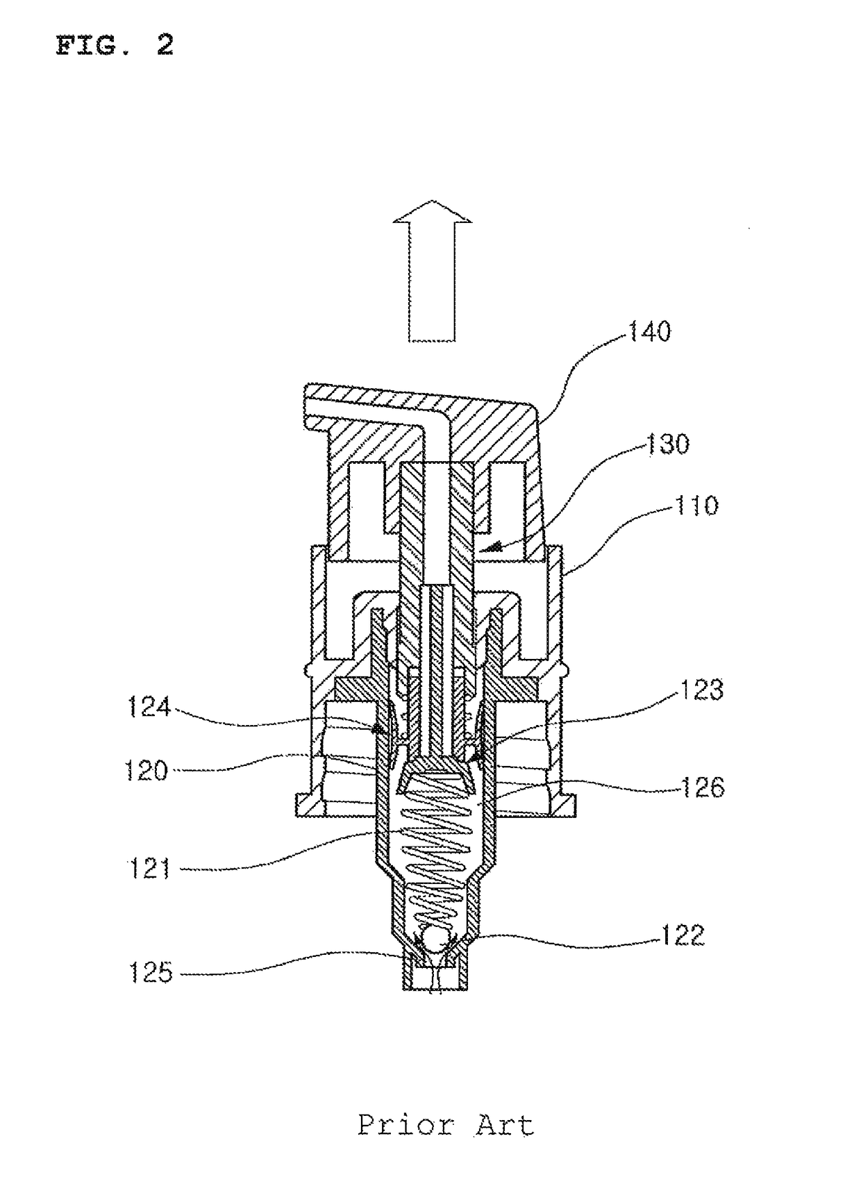 Pump for discharging contents