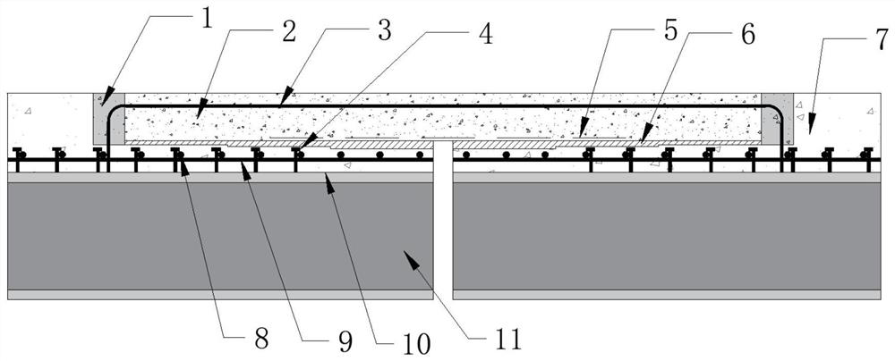 Self-stress bridge continuous construction structure based on simply supported steel beams and construction method thereof