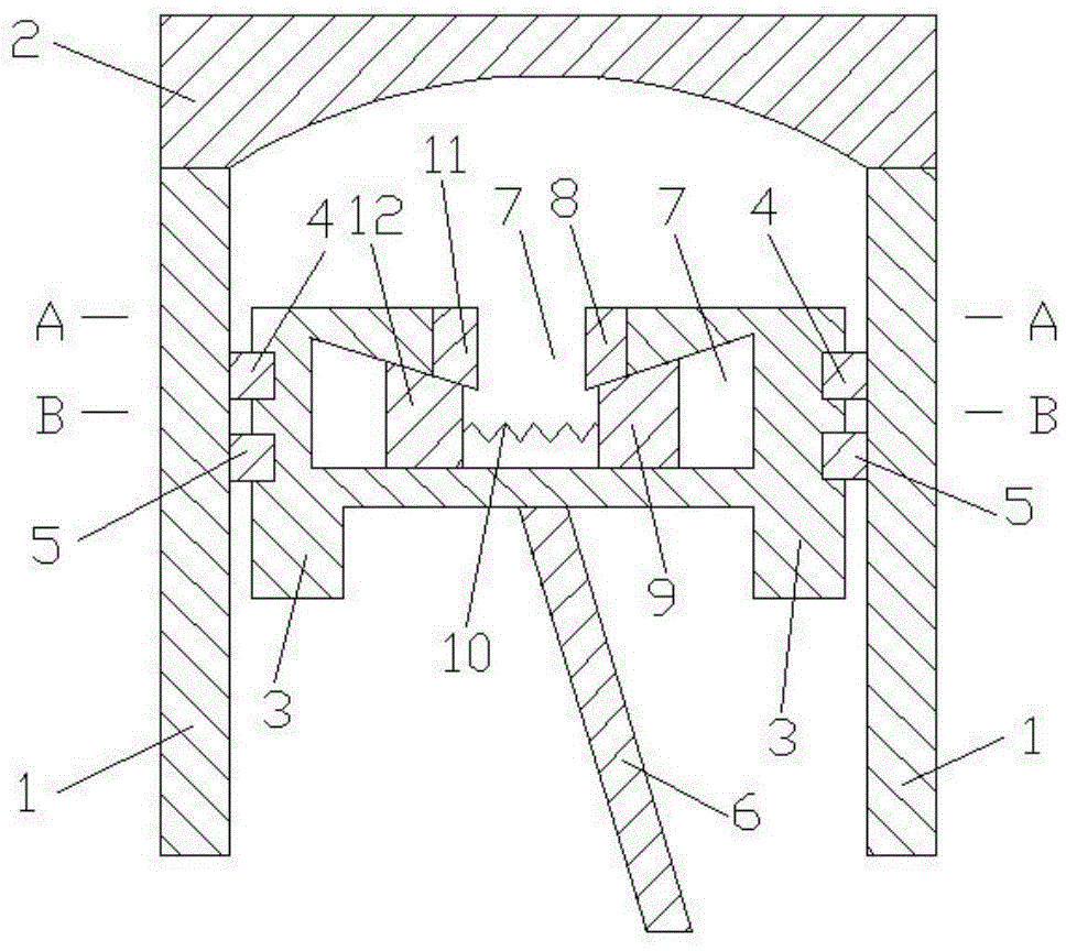 Movable multipart piston device