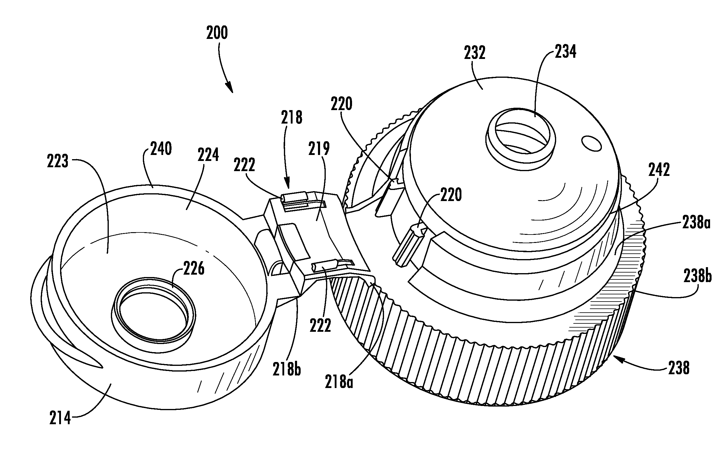 Dispensing closure with cap structure having dual living hinges