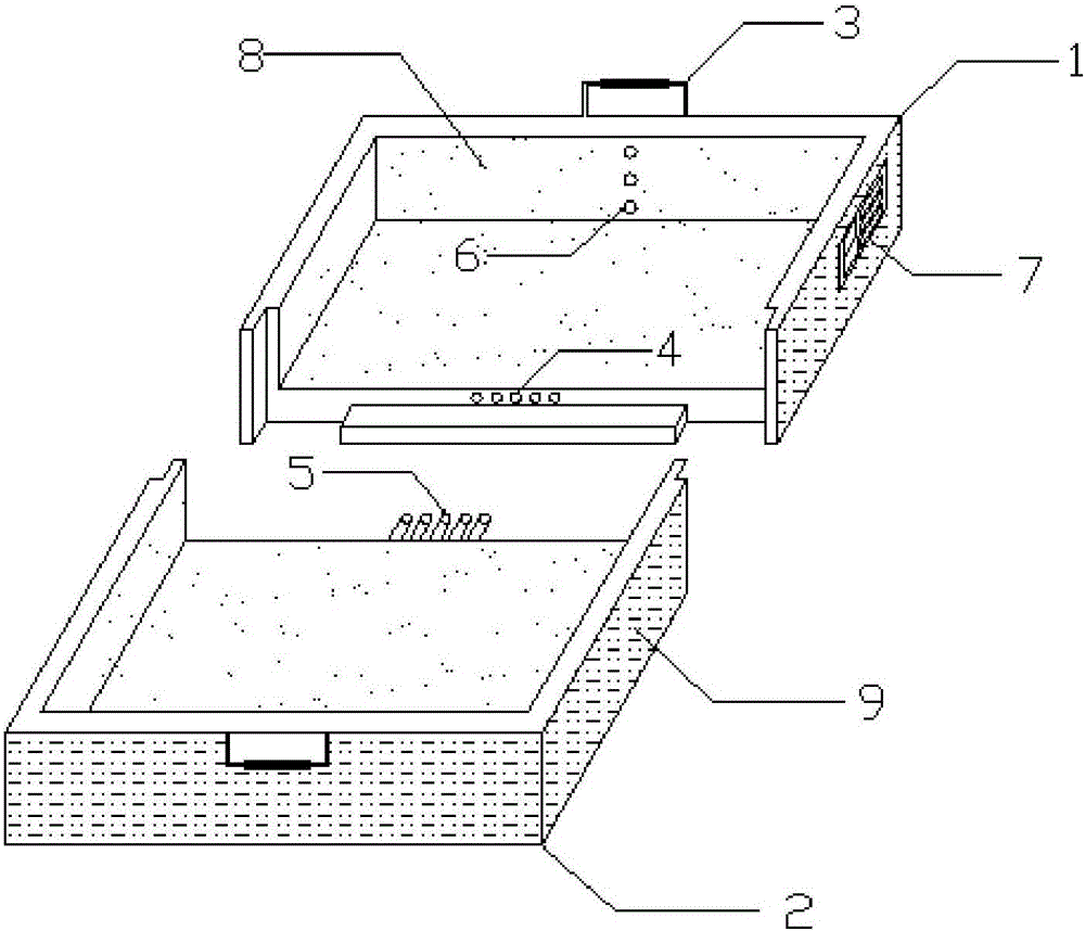 Forming test mold for asphalt mixture rutting test piece