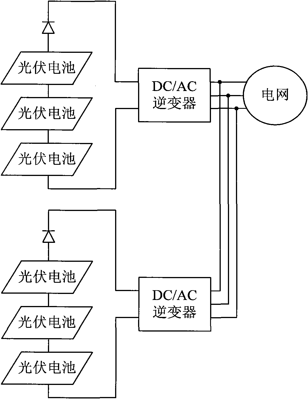 Energy-saving type cascade multilevel photovoltaic grid-connected generating control system