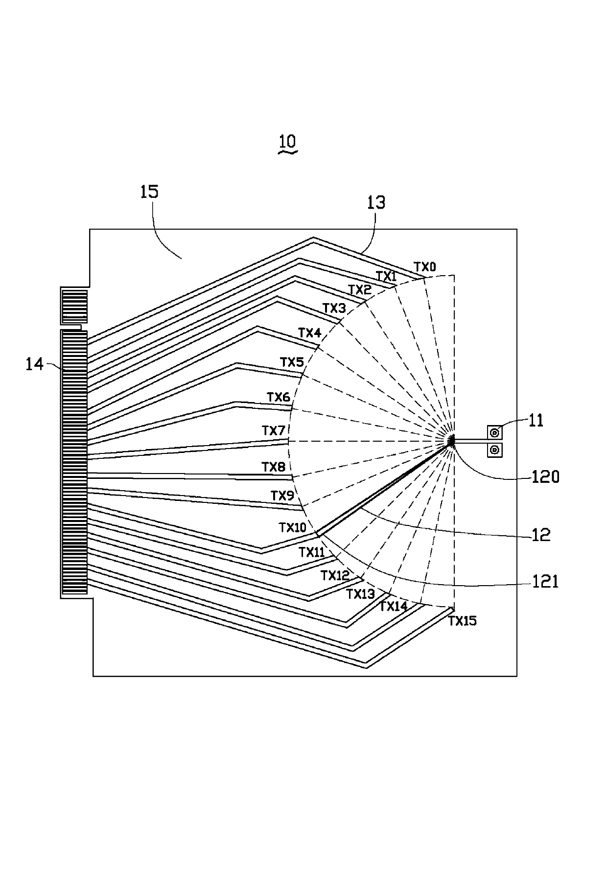 Testing device for port