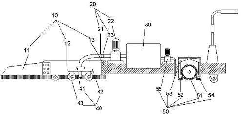 Road surface accumulated water cleaning device and road surface accumulated water cleaning vehicle