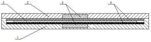 Five-stage microstrip line bridge