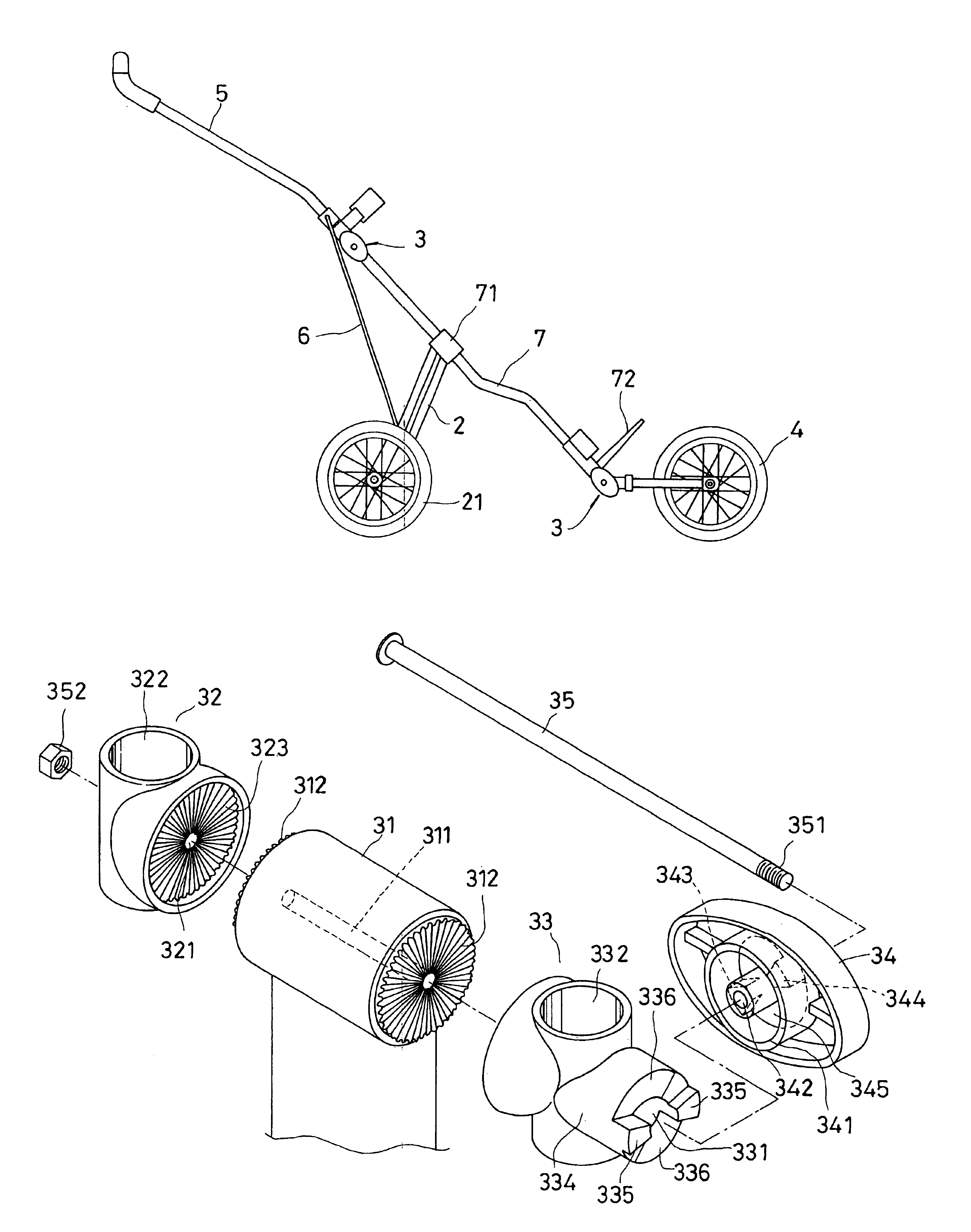 Foldable golf cart