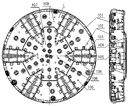 Super-large diameter slurry balance shield tunneling machine