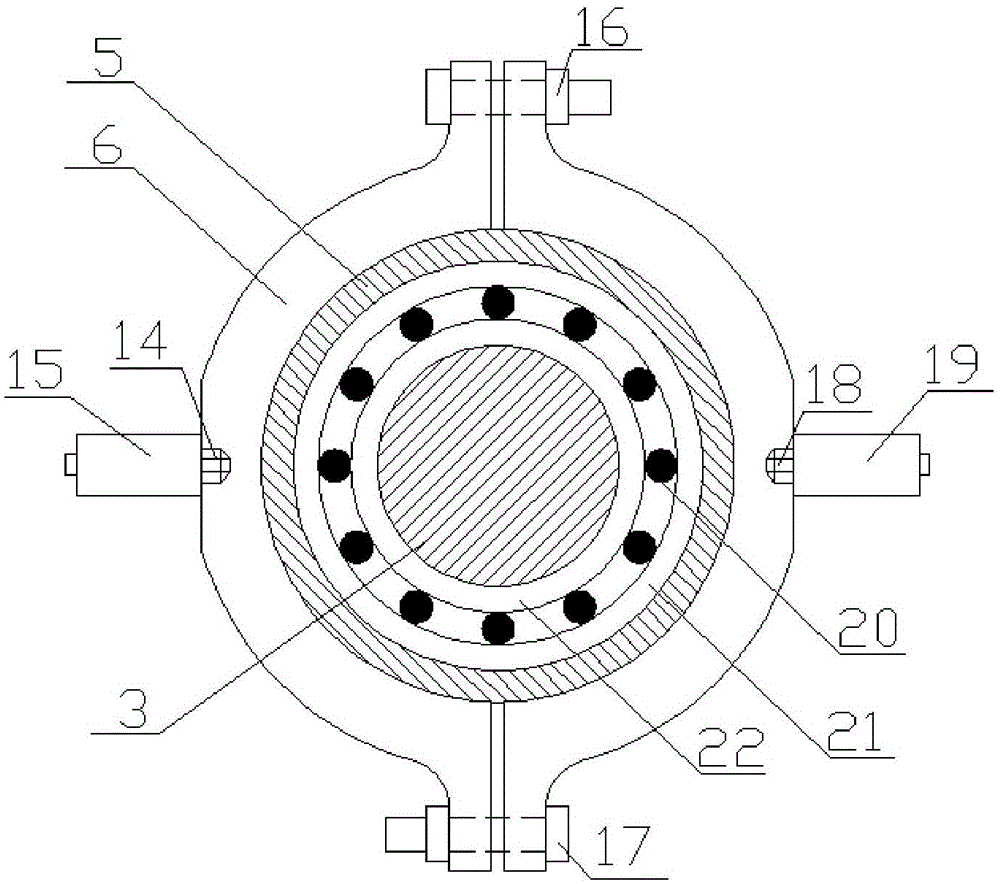 Vibration signal acquisition method for intershaft bearing