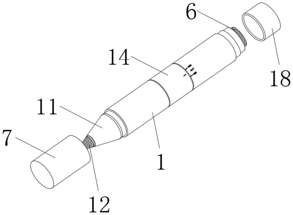 Double-neck type body hair trimmer