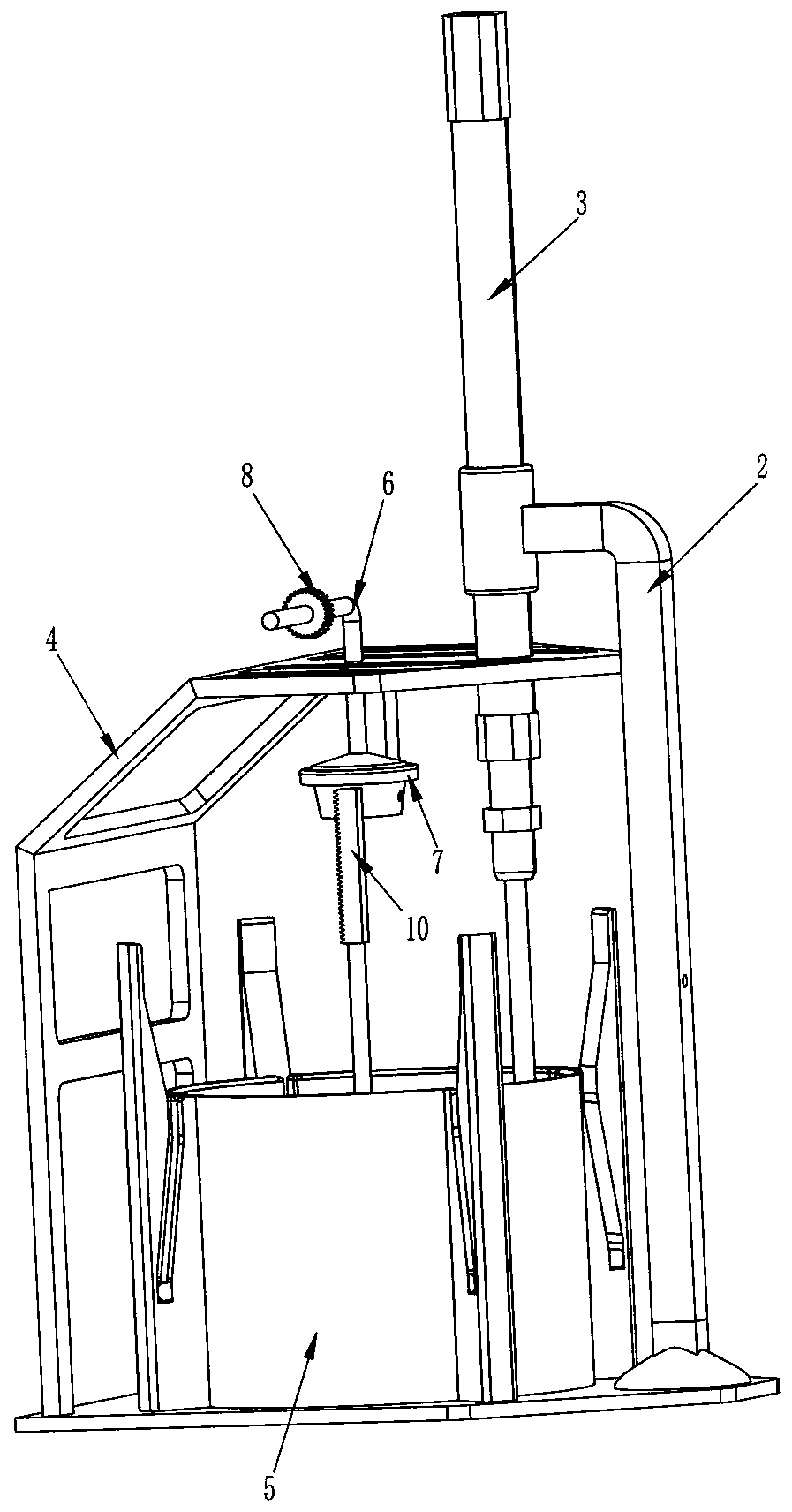 Air-blowing method ceramic raw tire demolding device