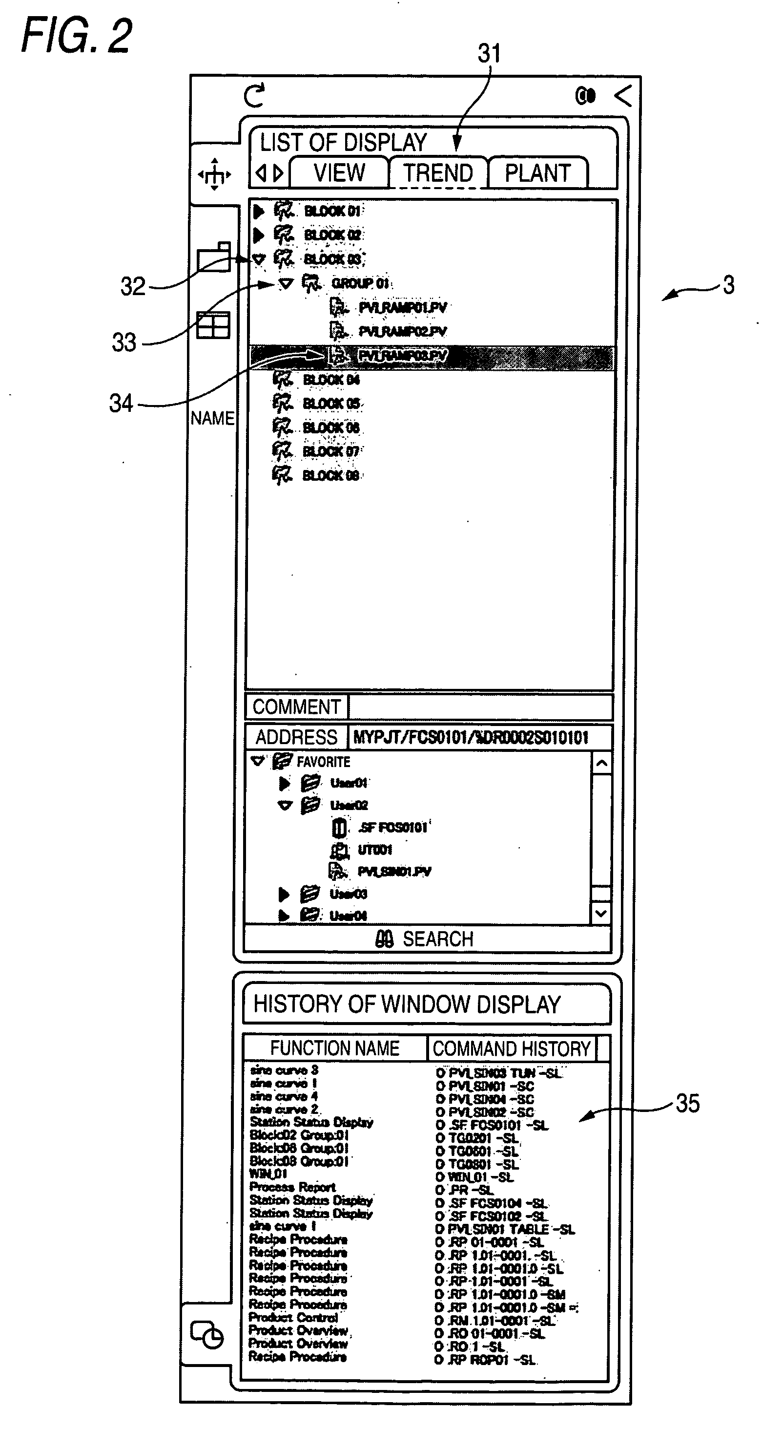 Plant information display apparatus and method