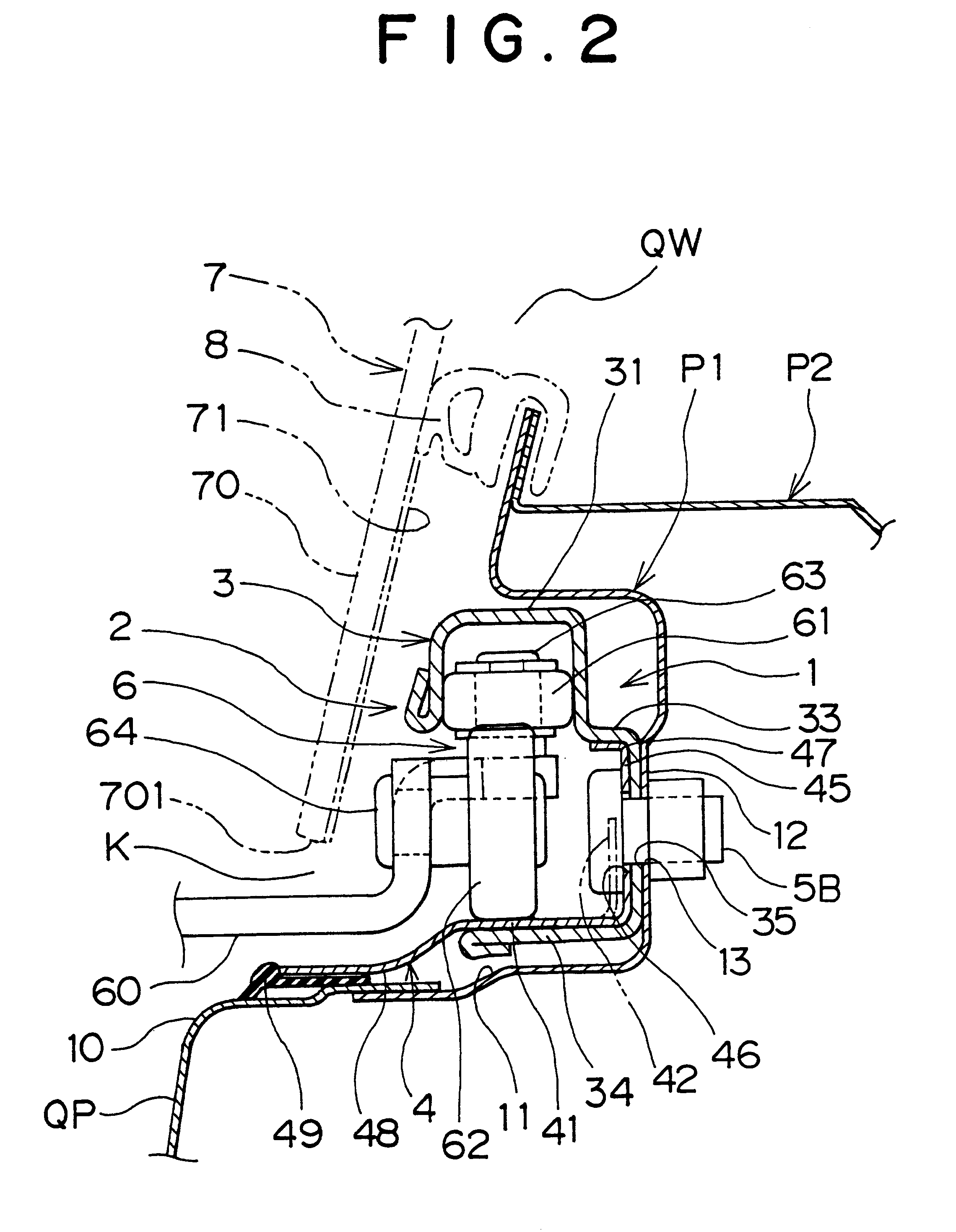 Mounting structure for center rail of slide door