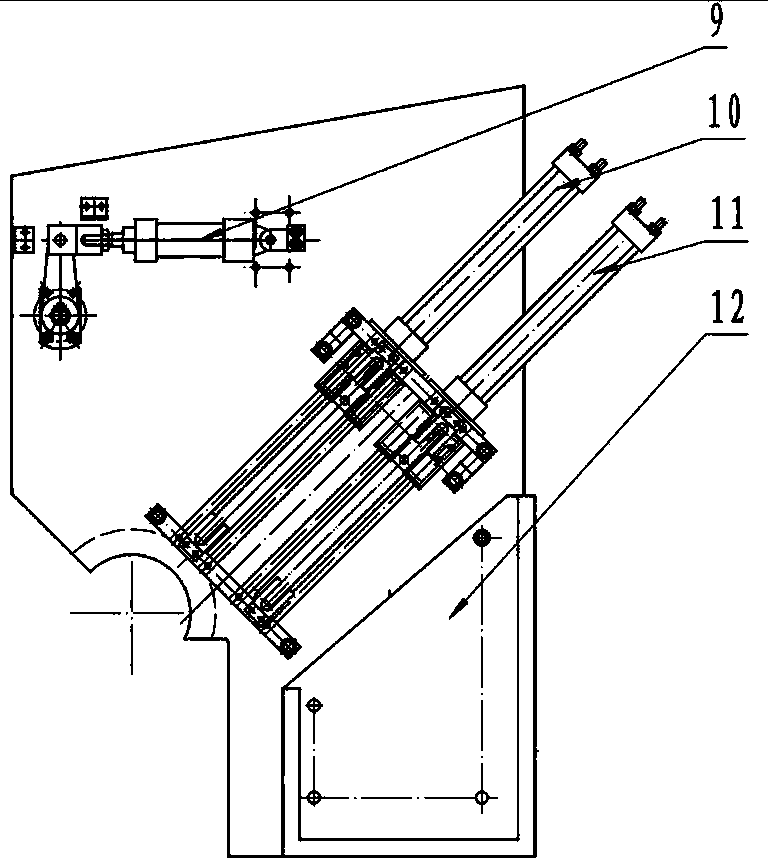 Charging and discharging device for outer circle groove grinder of automobile hub bearing unit, and application of device