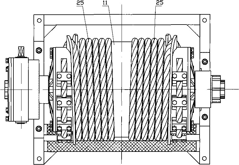 Mine rockfall braking rope friction plate drum damper