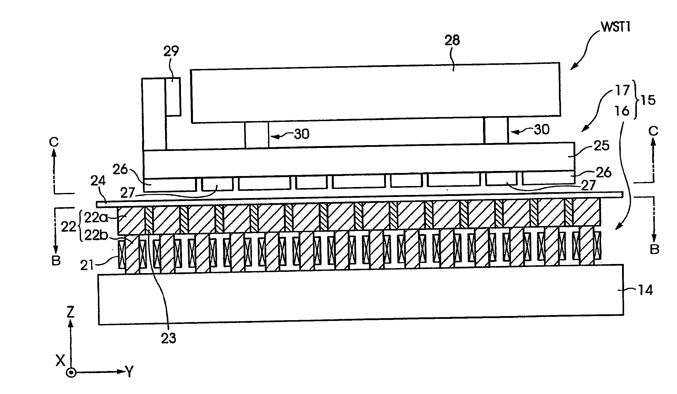 Planar Motor Device, Stage Device, Exposure Device and Device Manufacturing Method