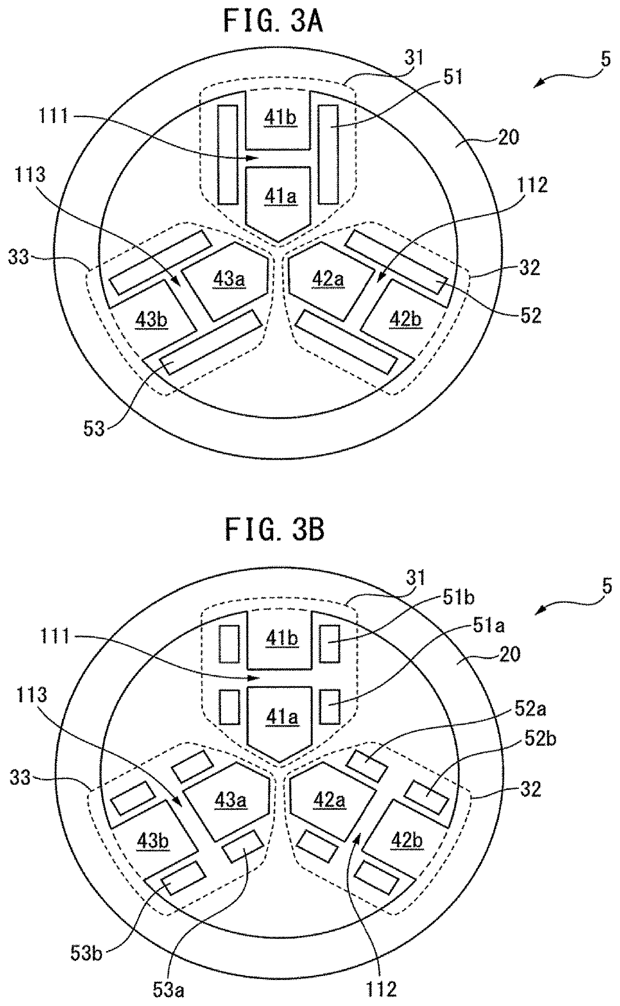 Three-phase reactor comprising iron-core units and coils