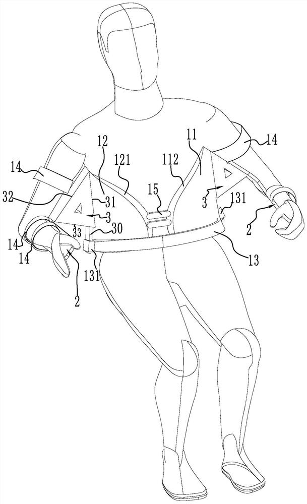 Double-side fixing type upper limb supporting assistive device and supporting method