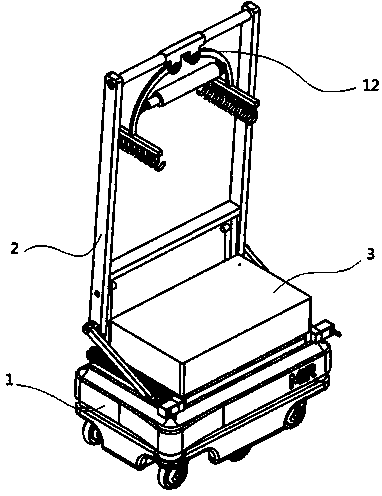 Ground pick-up mechanism carried by intelligent mobile component