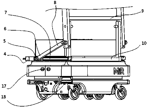 Ground pick-up mechanism carried by intelligent mobile component