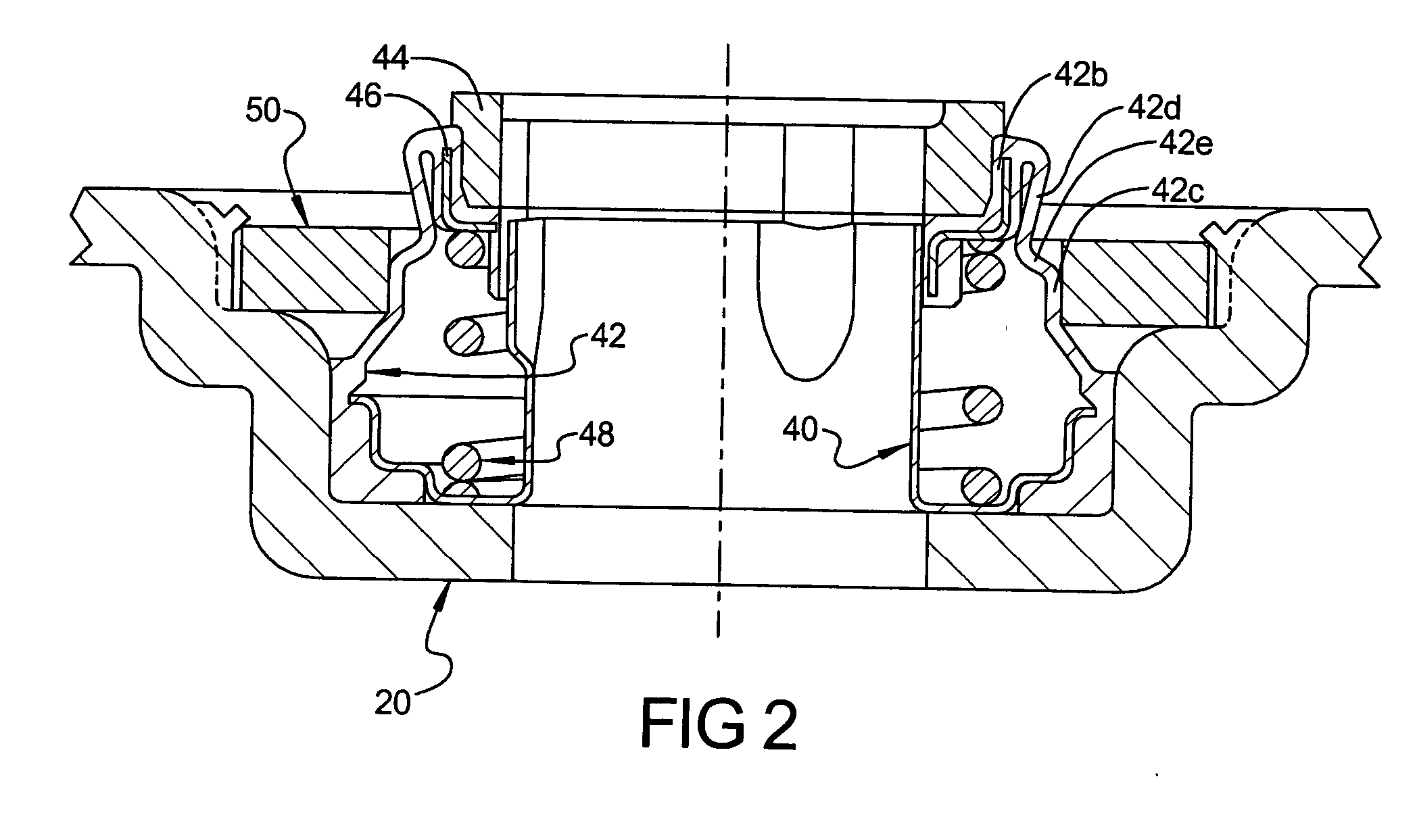 Face seal with constriction ring