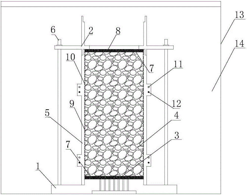 Single-molecule high polymer and rockfill material three-axis sample preparation equipment and application method